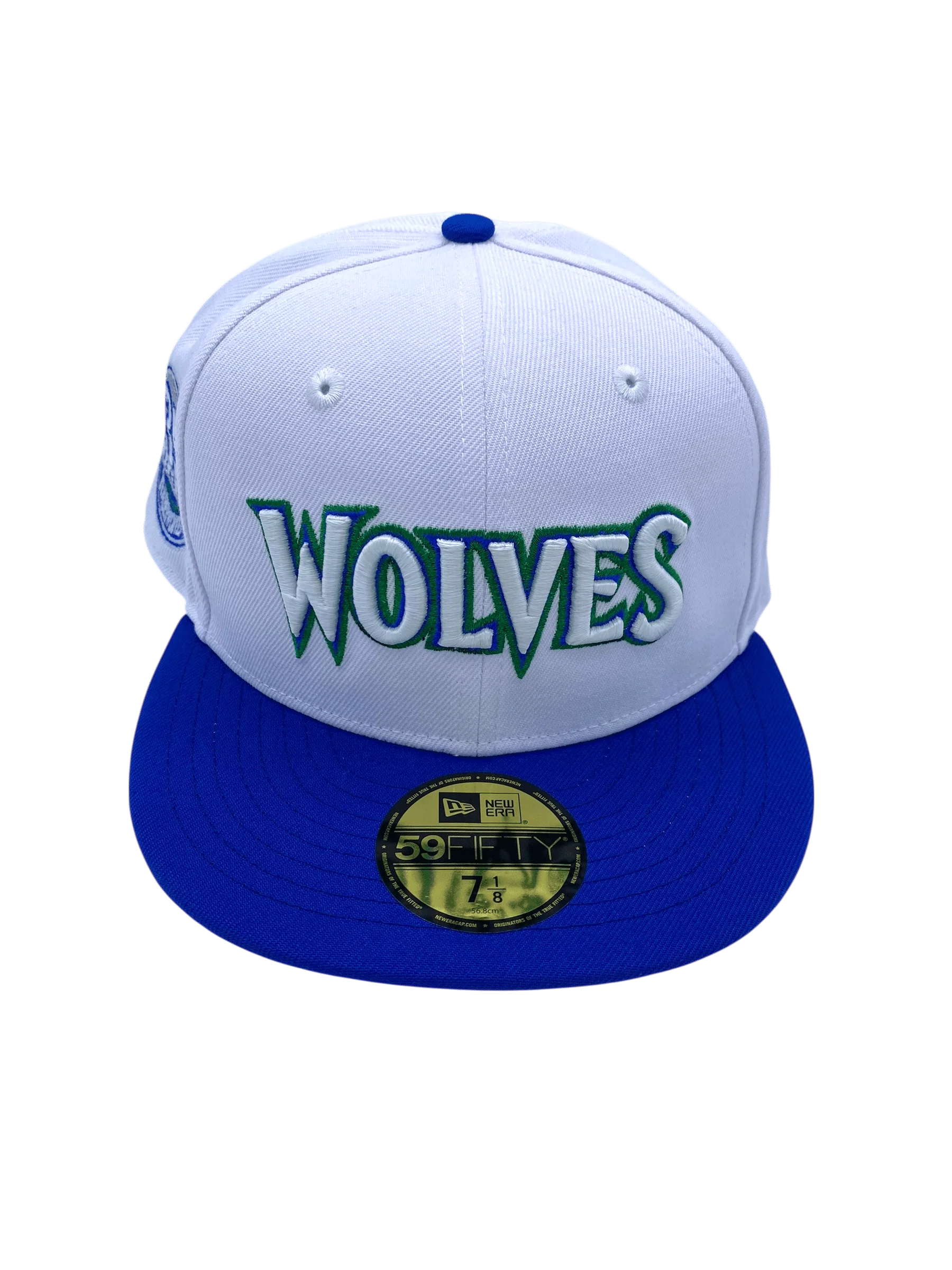 Minnesota Timberwolves New Era White Throwback Custom Side Patch 59FIFTY Fitted Hat - Men's - Image 4