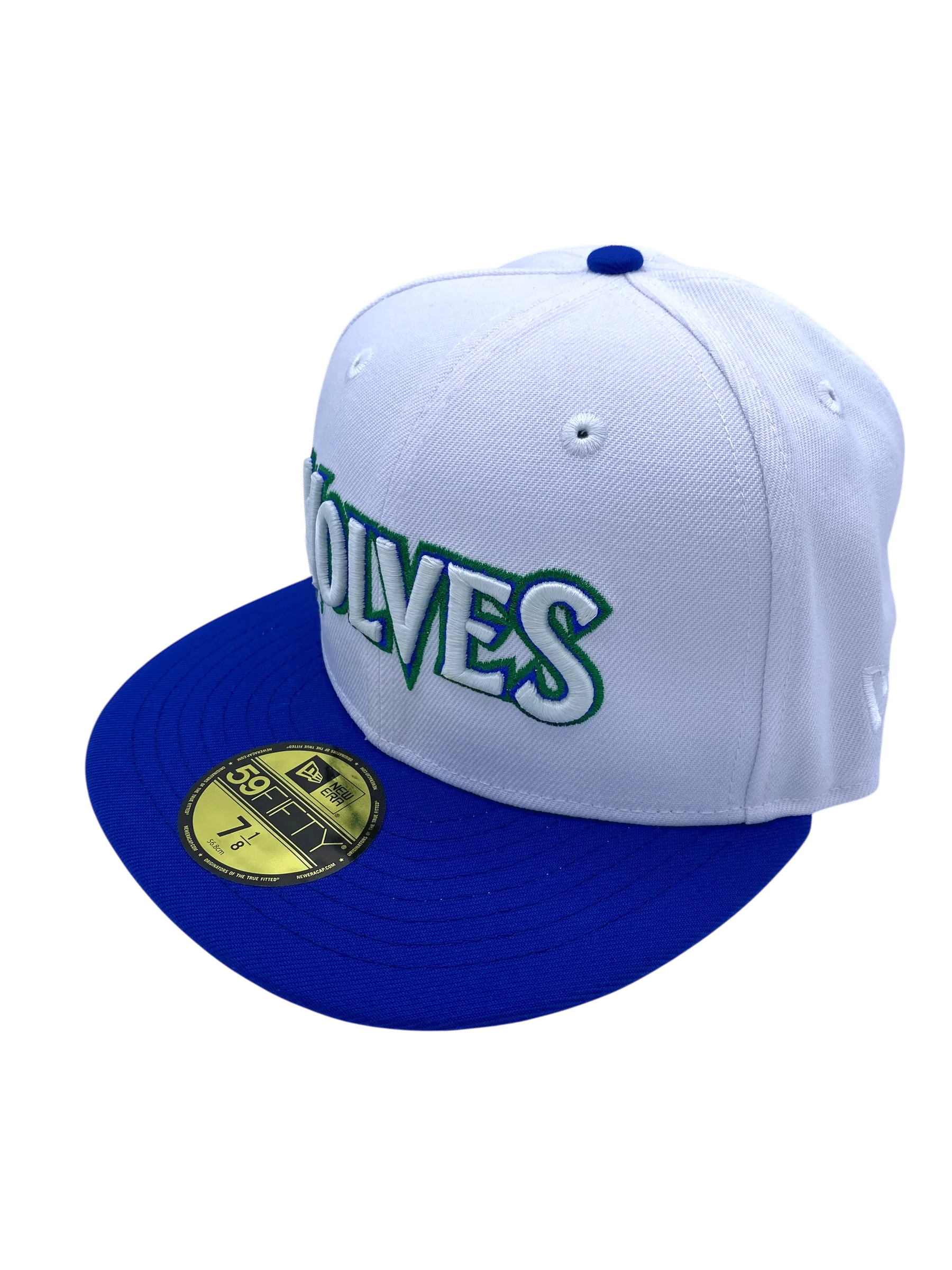 Minnesota Timberwolves New Era White Throwback Custom Side Patch 59FIFTY Fitted Hat - Men's - Image 5