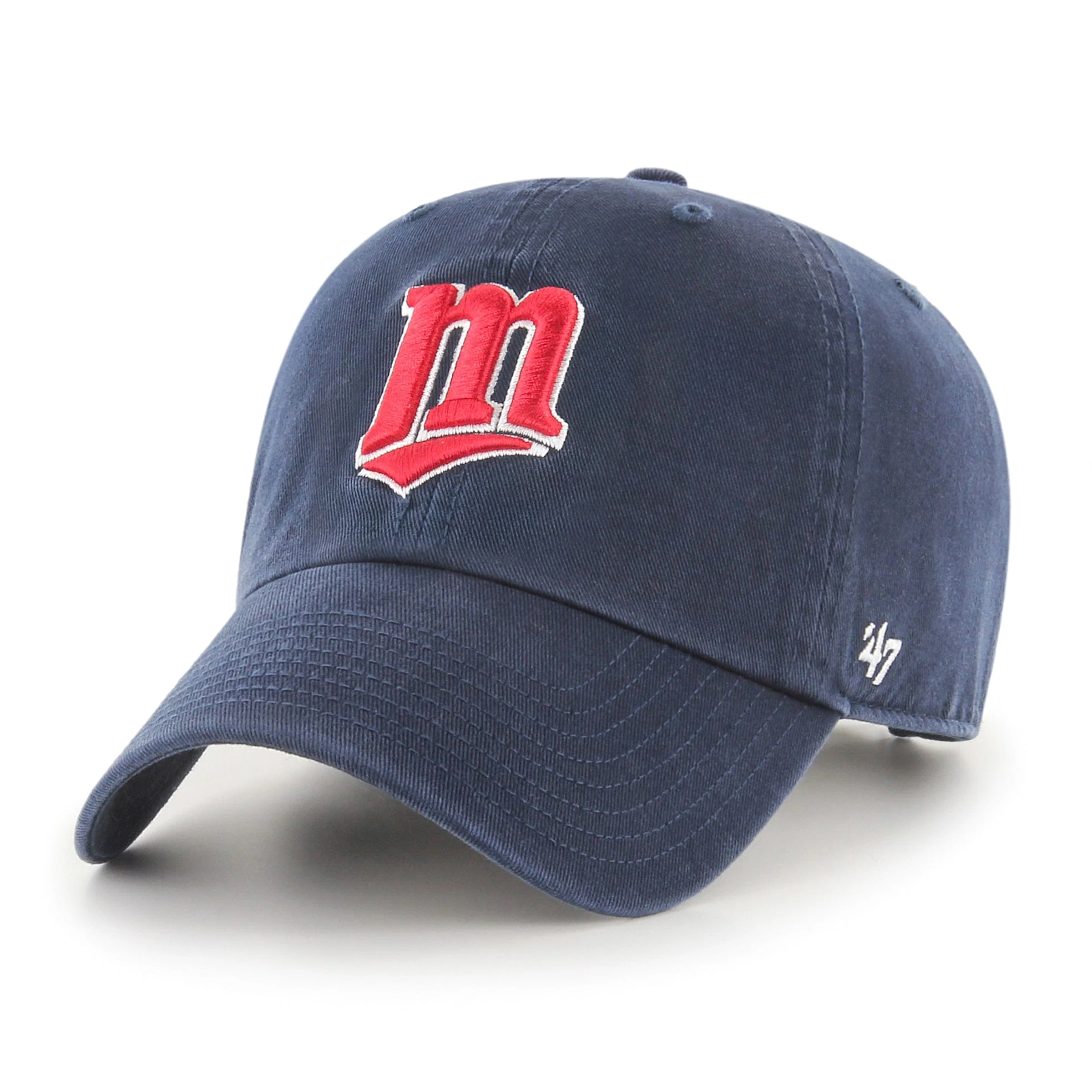 Minnesota Twins Cooperstown '47 Brand Navy Retro M Logo Clean Up Adjustable Hat - Men's