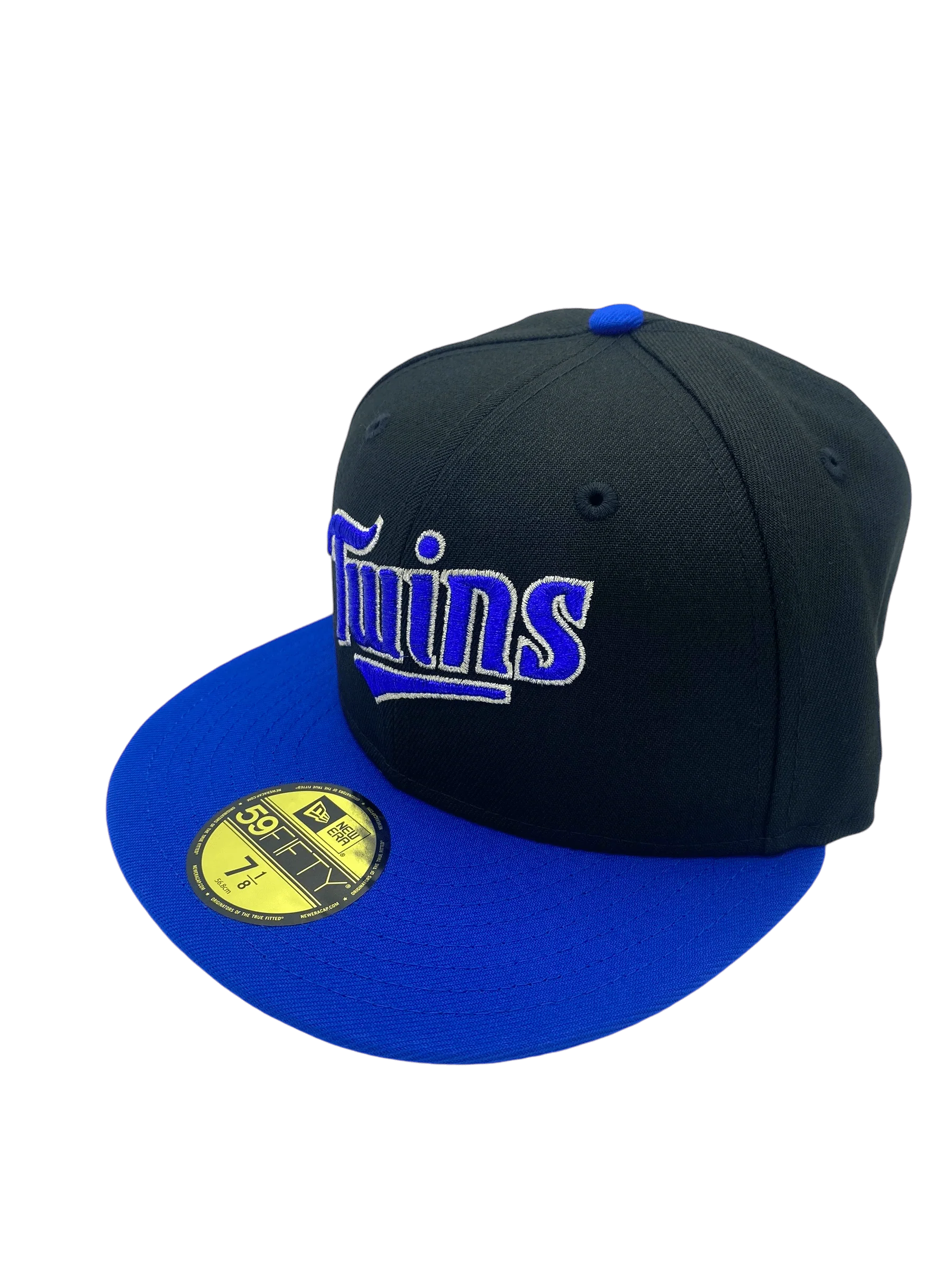 Adult Minnesota Twins New Era Black/Blue Custom Side Patch 59FIFTY Fitted Hat - Men's - Image 5