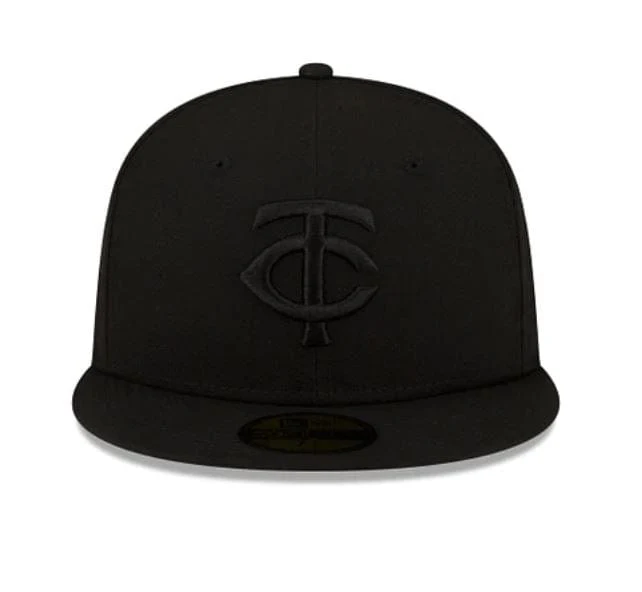 Adult Minnesota Twins New Era Black on Black Collection 59FIFTY Fitted Hat - Men's - Image 5