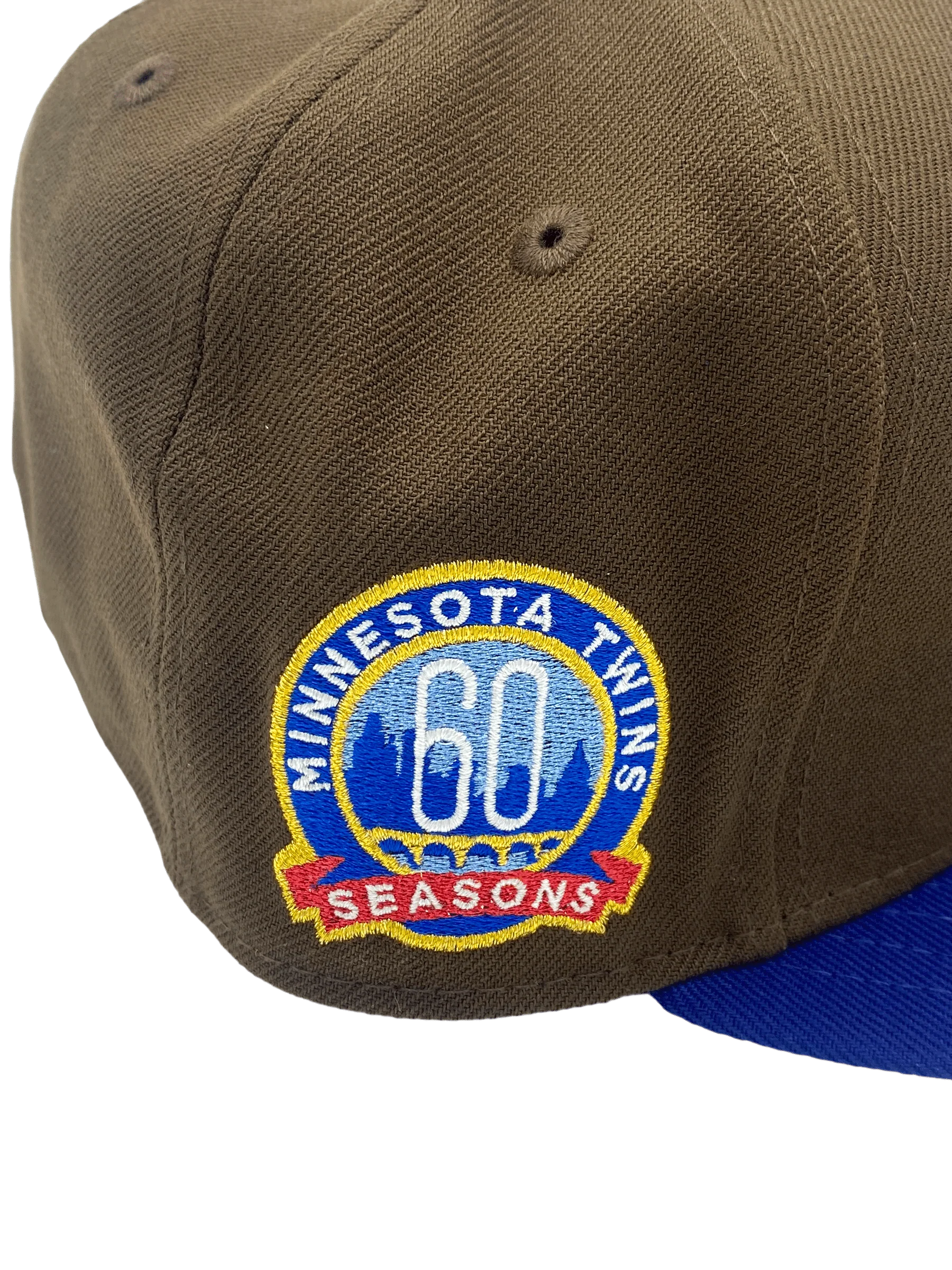 Adult Minnesota Twins New Era Brown/Blue Custom TC Script Side Patch 59FIFTY Fitted Hat - Men's - Image 3