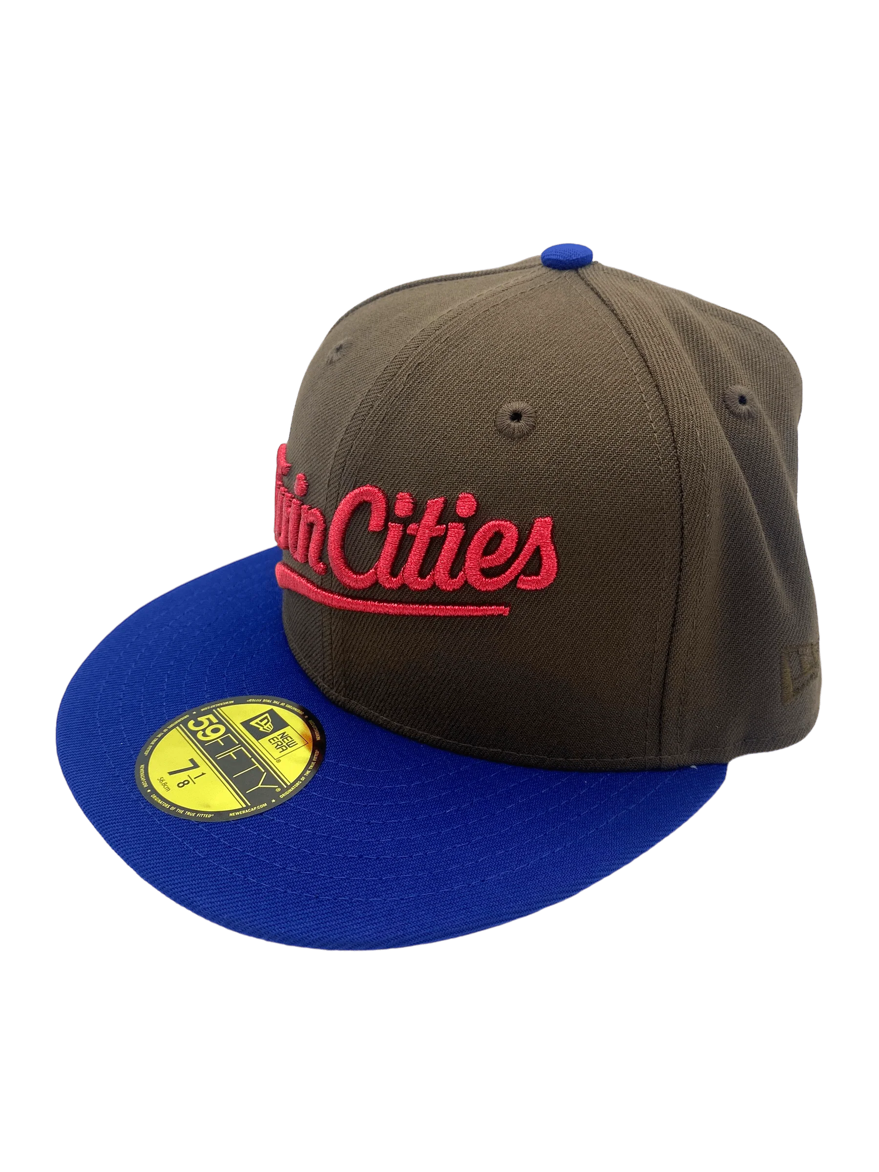 Adult Minnesota Twins New Era Brown/Blue Custom TC Script Side Patch 59FIFTY Fitted Hat - Men's - Image 5