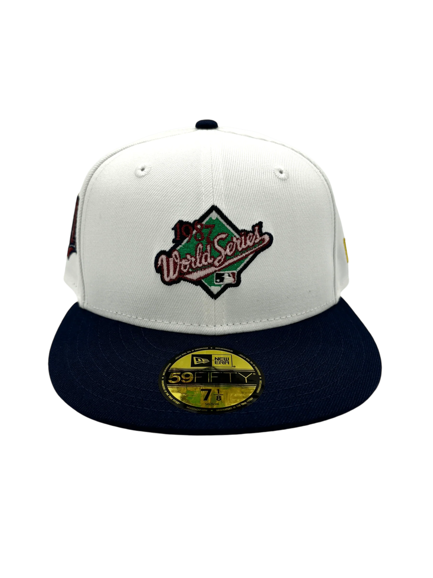 Adult Minnesota Twins New Era White/Navy 1987 WS Champs Custom Side Patch 59FIFTY Fitted Hat - Men's - Image 5