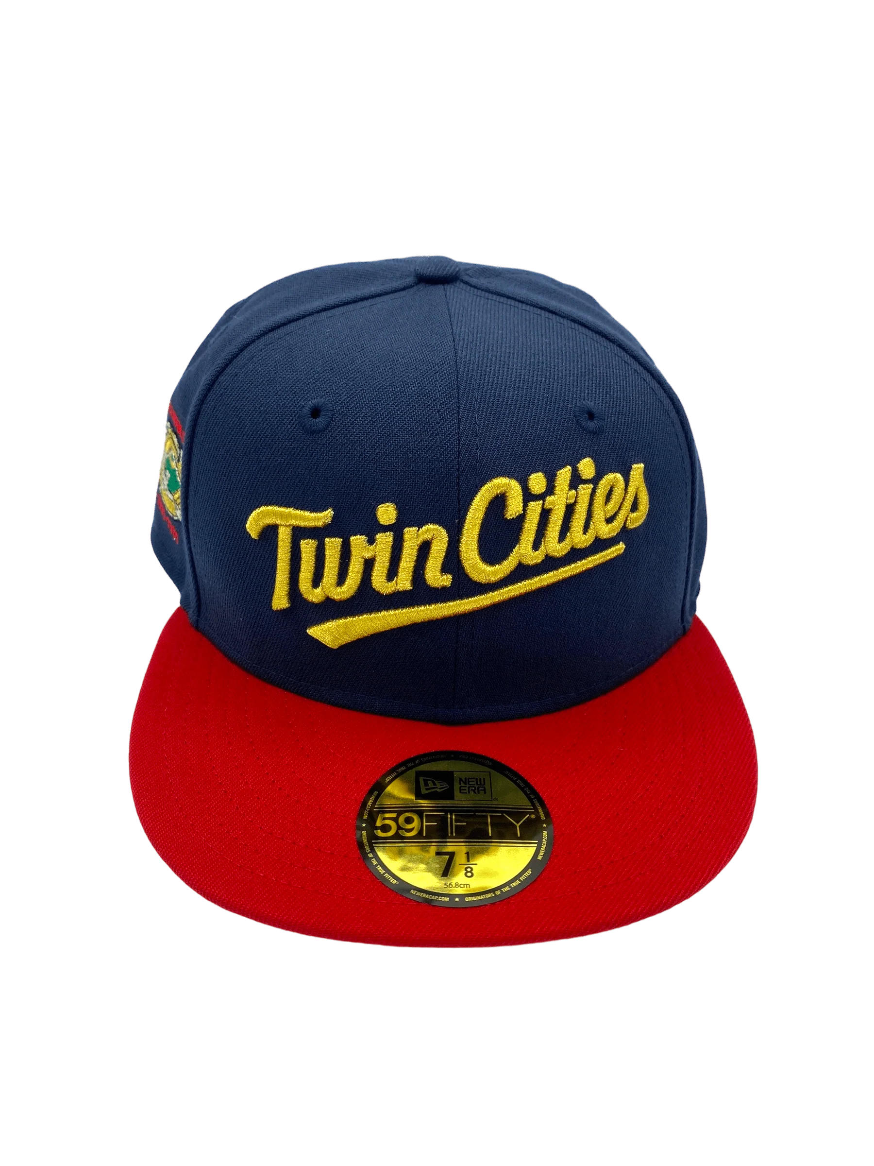 Adult Minnesota Twins New Era Navy/Red TOW Custom Side Patch 59FIFTY Fitted Hat - Men's - Image 4