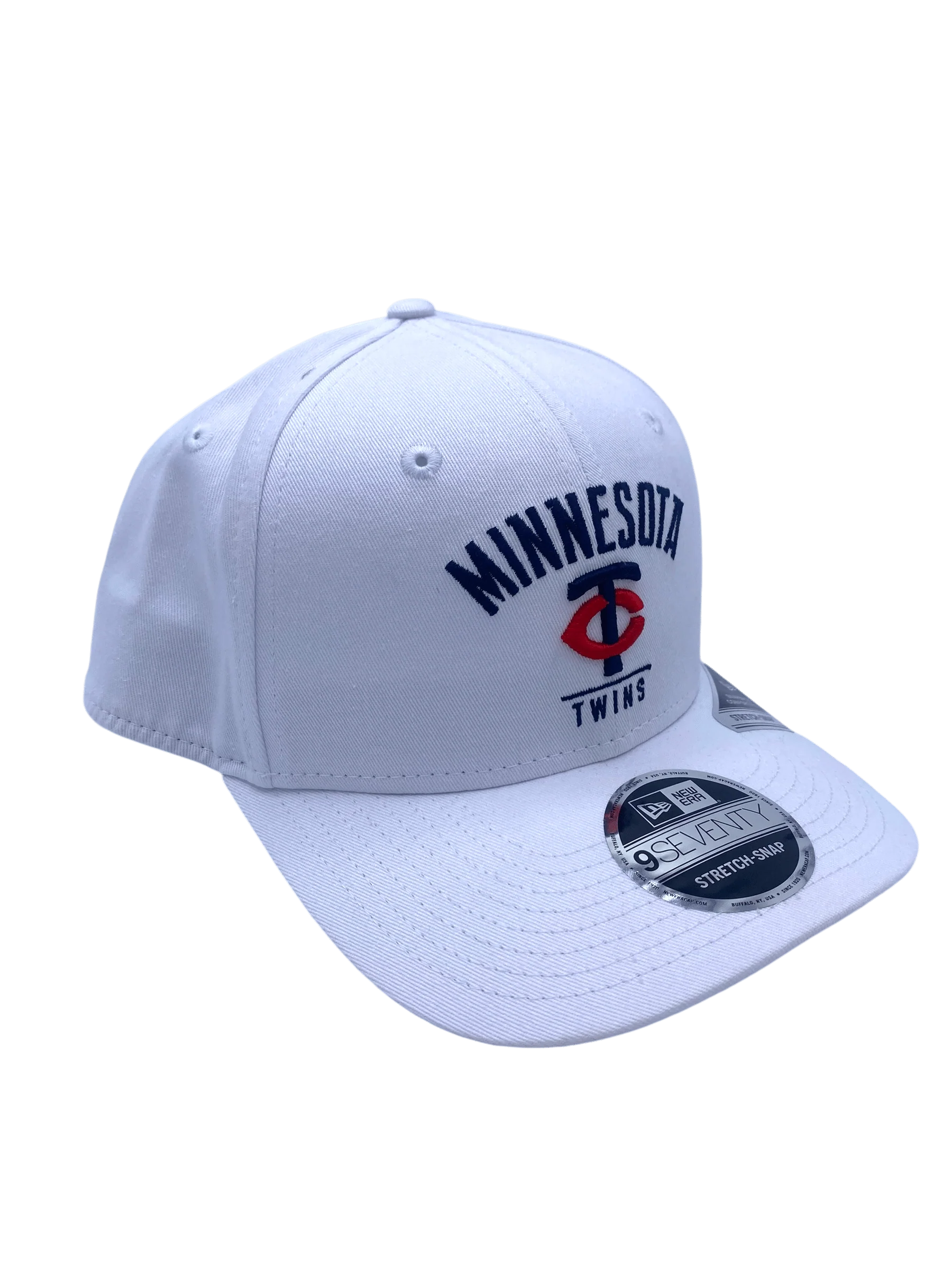 Adult Minnesota Twins New Era White 9SEVENTY Stretch-Snapback Hat - Men's - Image 3