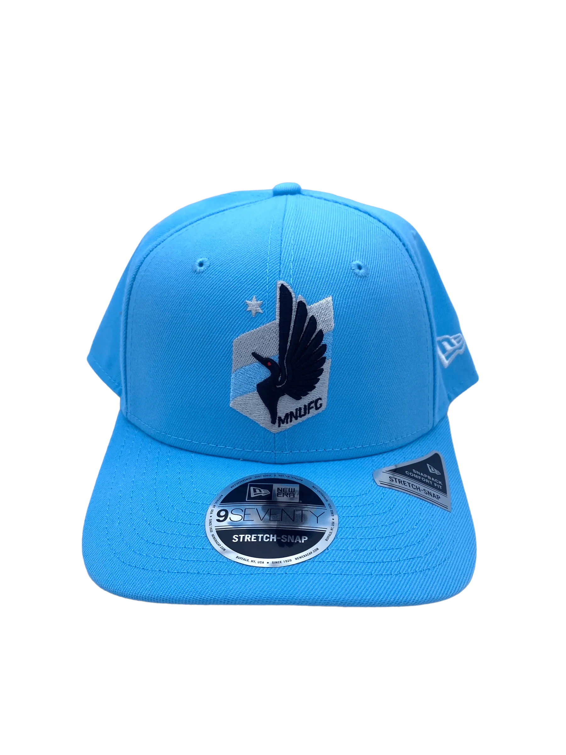 Adult Minnesota United FC New Era Light Blue Basic 9SEVENTY Stretch-Snapback Hat - Men's - Image 4