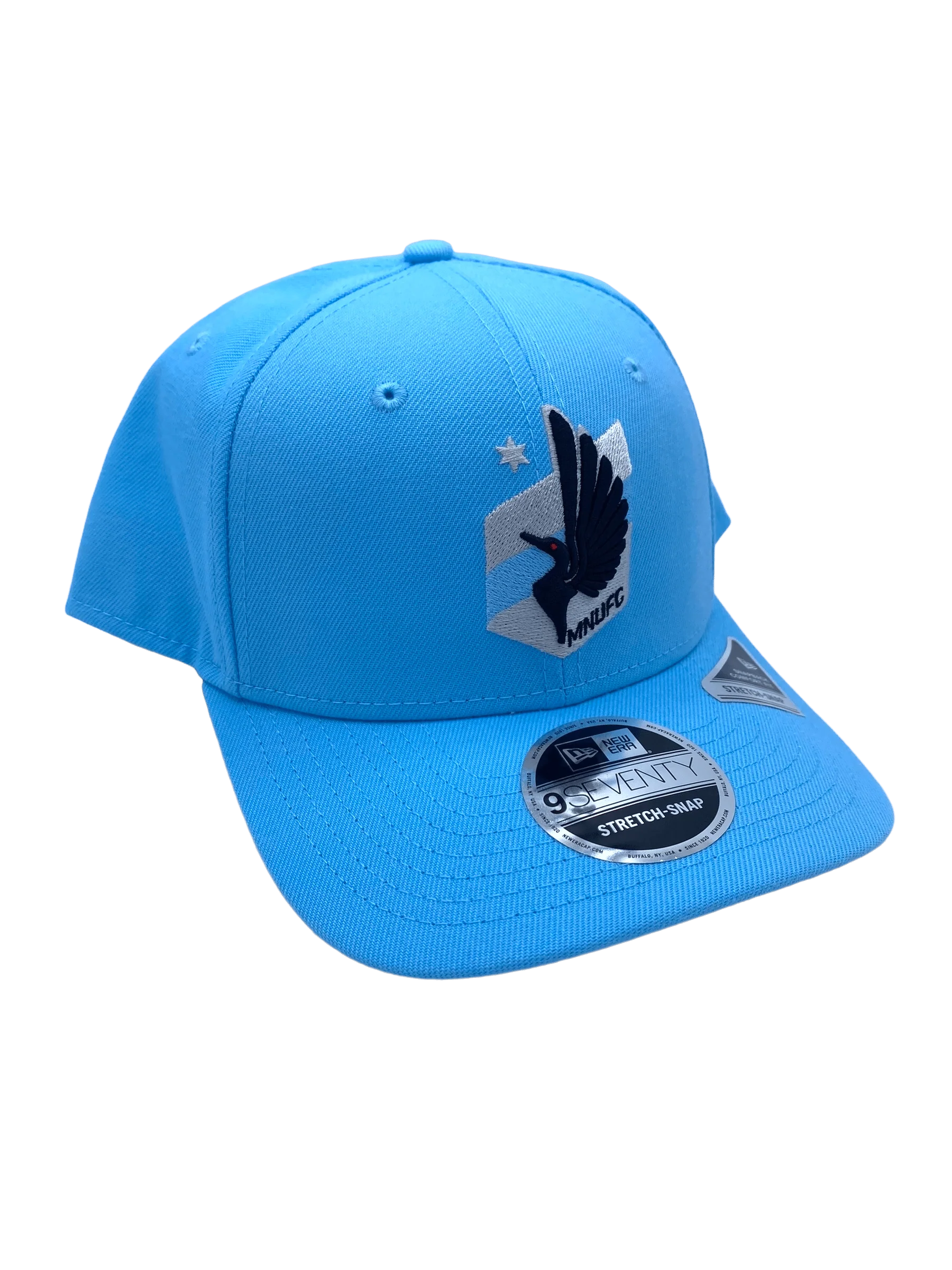 Adult Minnesota United FC New Era Light Blue Basic 9SEVENTY Stretch-Snapback Hat - Men's - Image 5