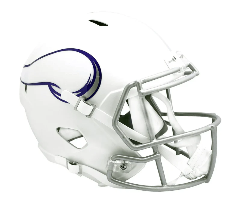 All Ages Minnesota Vikings 2024 Winter Warrior White Speed Replica Full Size Helmet - Unisex
