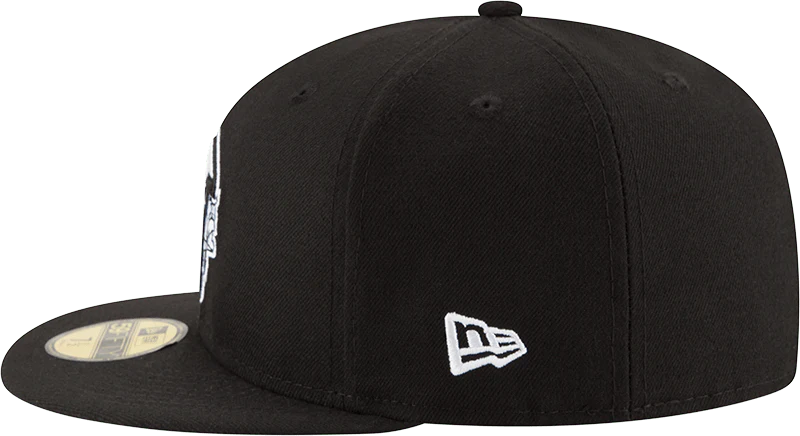 Adult Minnesota Vikings New Era Black and White Collection 59FIFTY Fitted Hat - Men's - Image 5