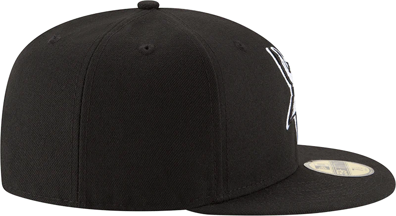 Adult Minnesota Vikings New Era Black and White Collection 59FIFTY Fitted Hat - Men's - Image 6