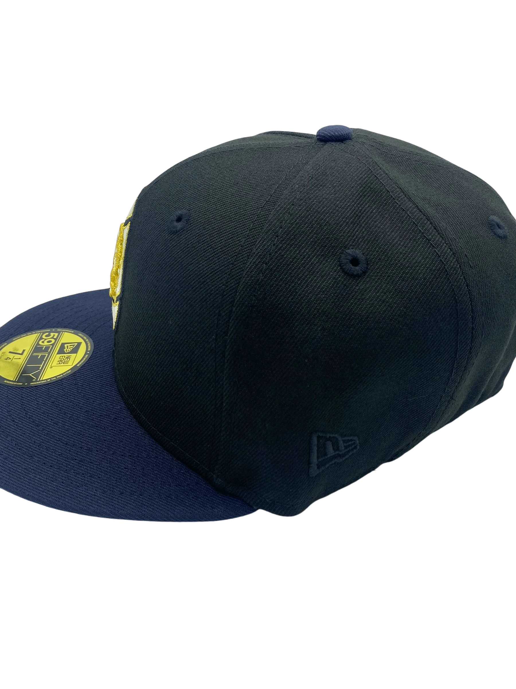 Adult Green Bay Packers New Era Black/Navy Custom AP Side Patch 59FIFTY Fitted Hat - Men's - Image 6