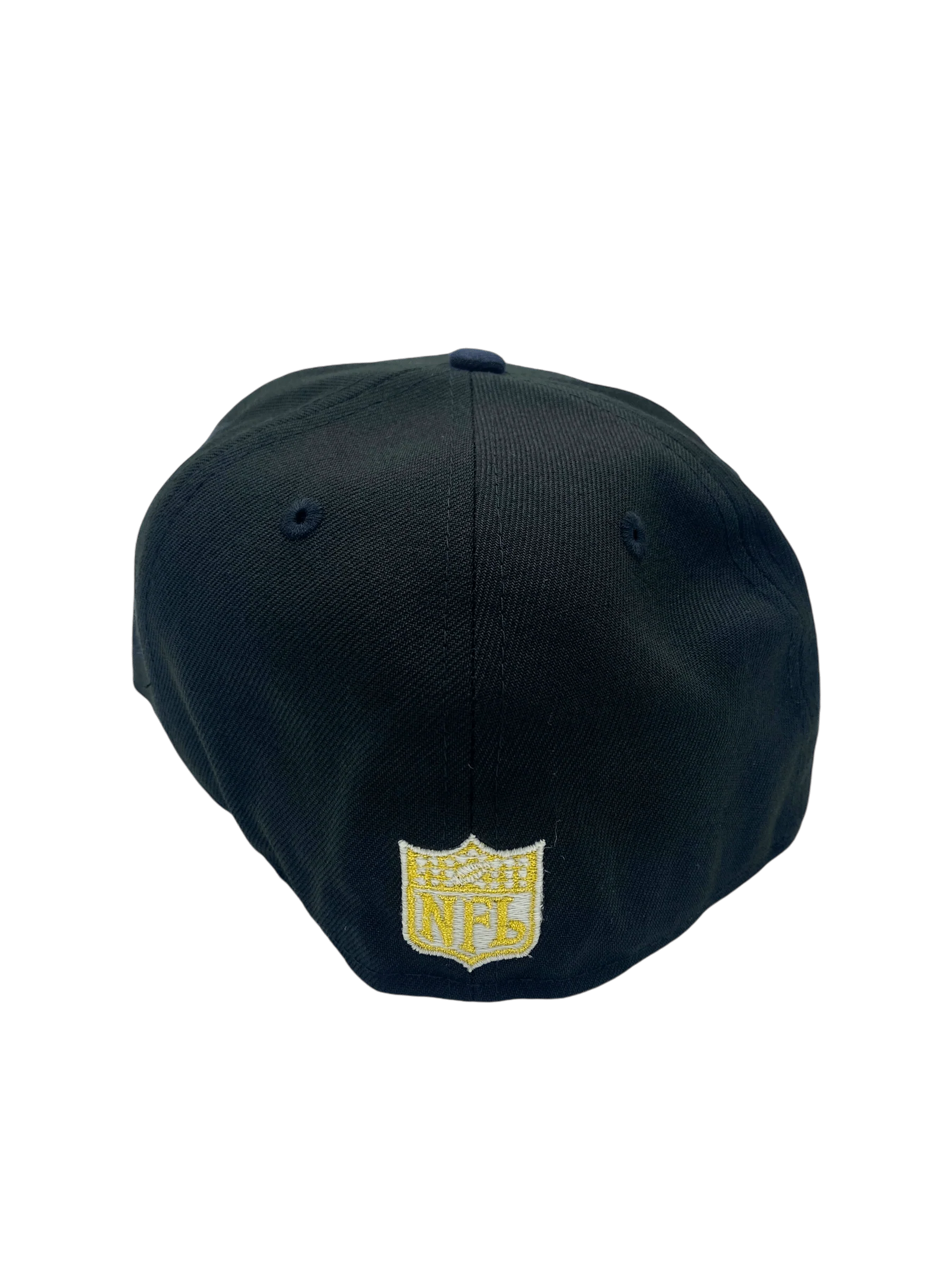 Adult Green Bay Packers New Era Black/Navy Custom AP Side Patch 59FIFTY Fitted Hat - Men's - Image 7