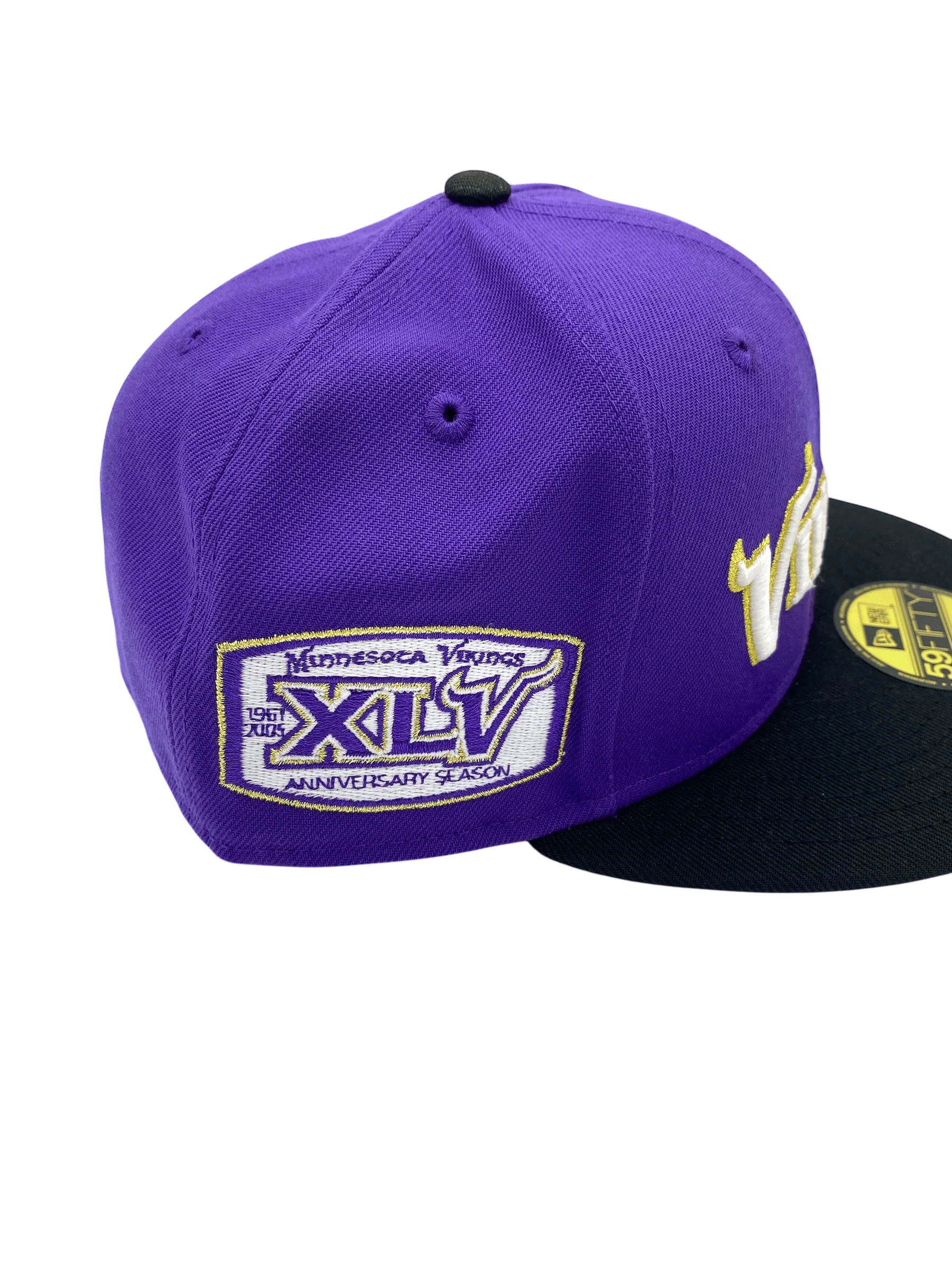 Adult Minnesota Vikings New Era Purple/Black Pinky Custom Side Patch 59FIFTY Fitted Hat - Men's - Image 3