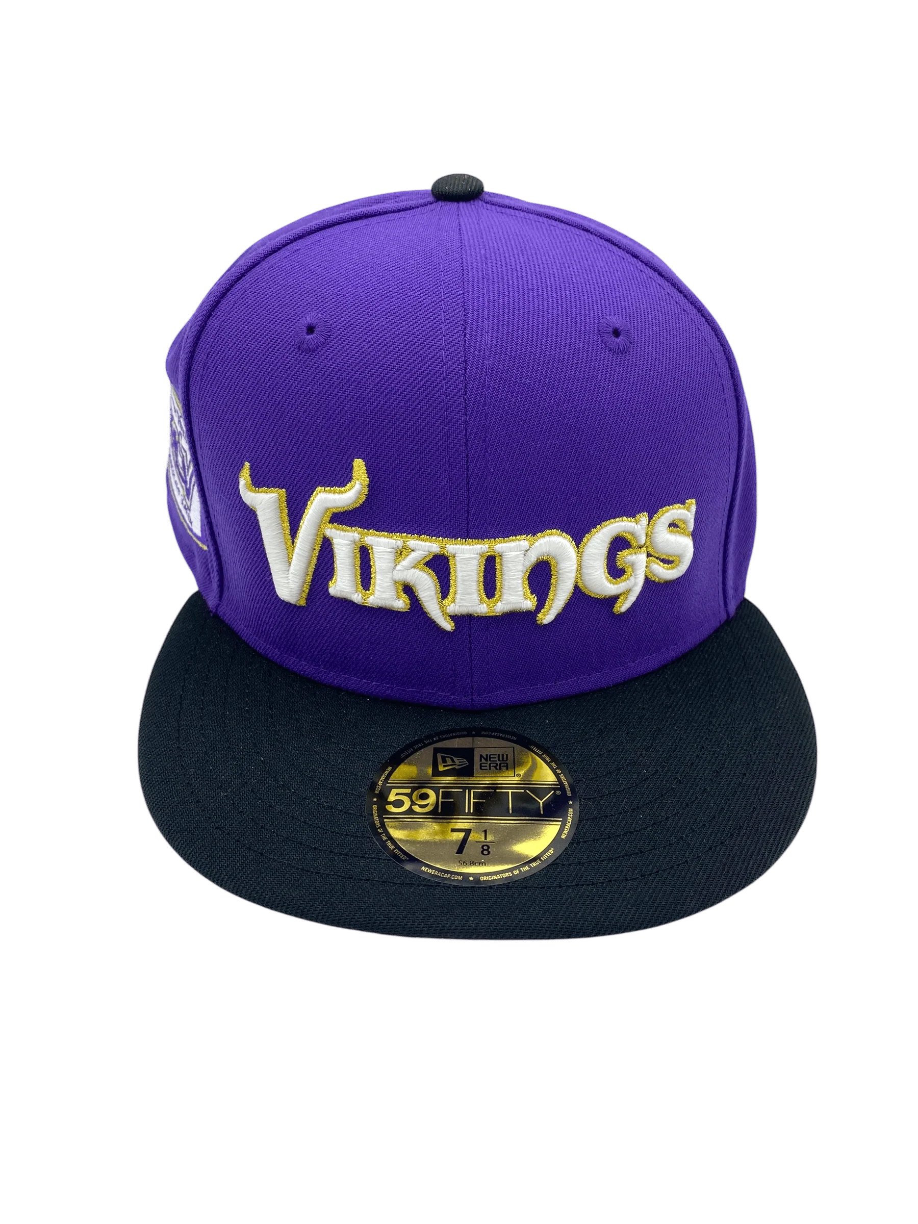 Adult Minnesota Vikings New Era Purple/Black Pinky Custom Side Patch 59FIFTY Fitted Hat - Men's - Image 4