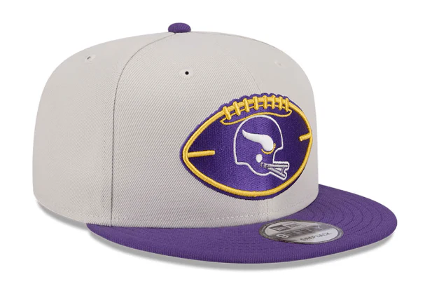 Adult Minnesota Vikings New Era Stone/Purple 2024 Historic Sideline 9FIFTY Snapback Hat - Men's - Image 4