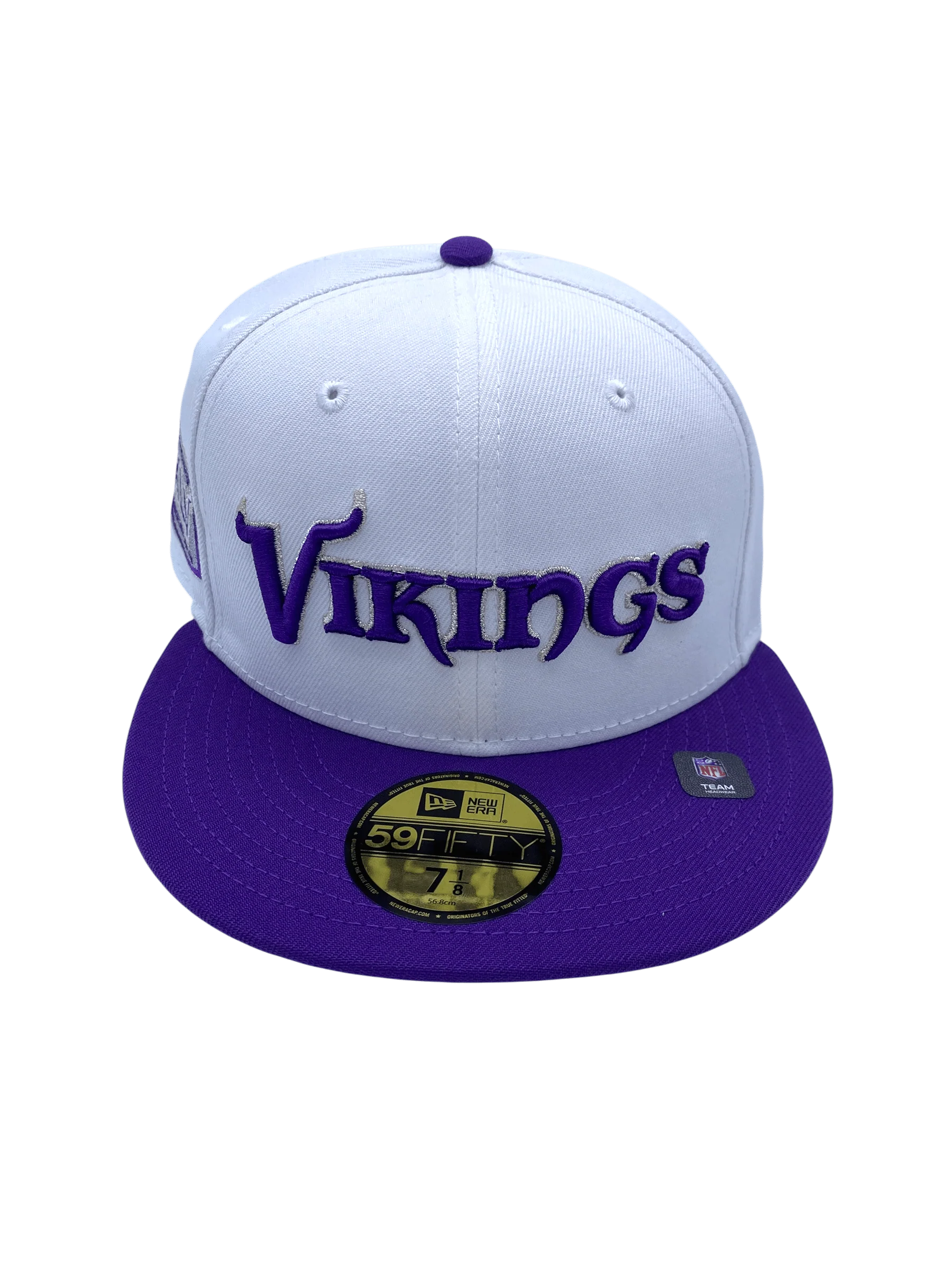 Minnesota Vikings New Era White/Purple Custom WW 2.0 Side Patch 59FIFTY Fitted Hat - Men's - Image 5