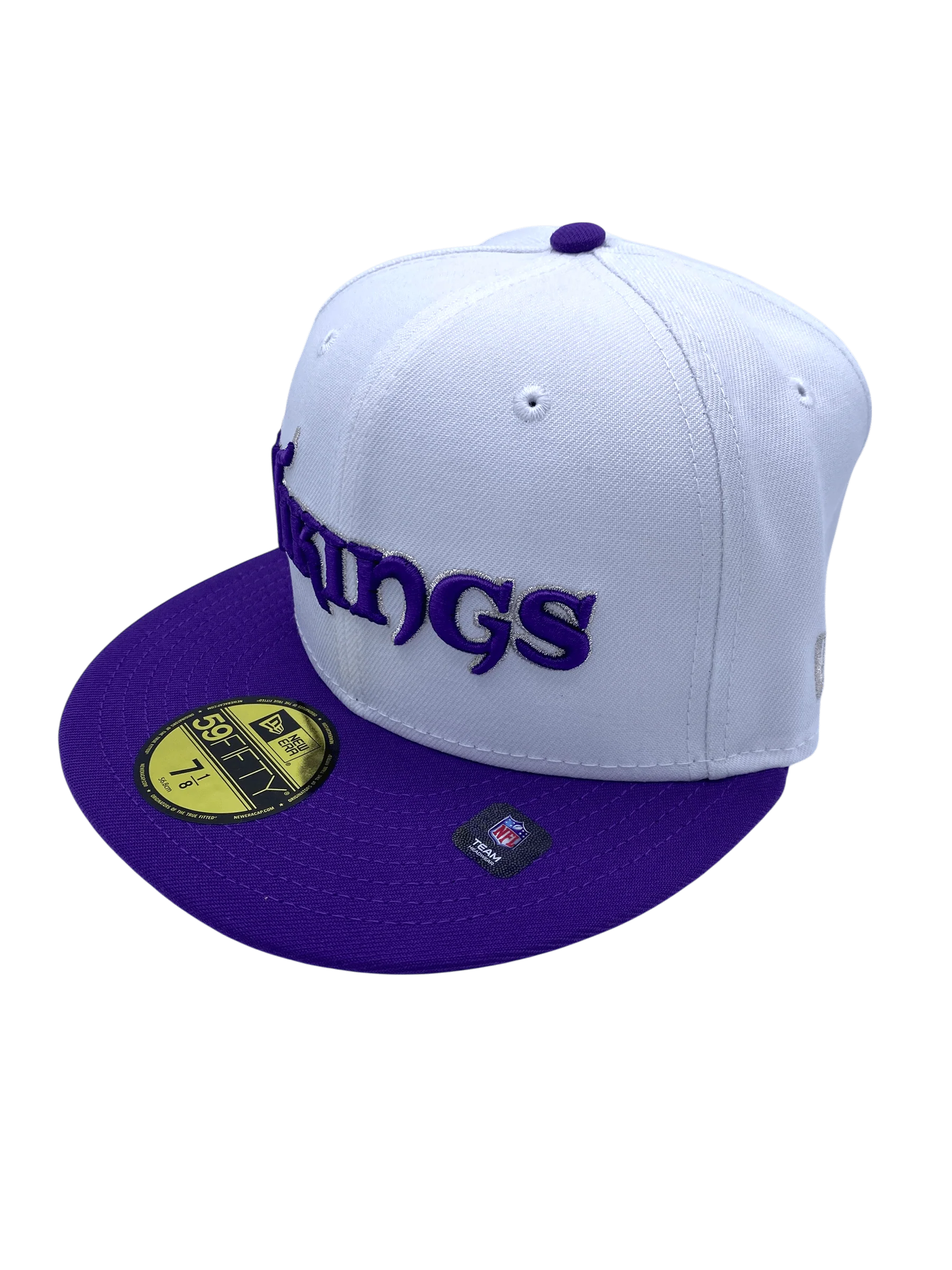 Minnesota Vikings New Era White/Purple Custom WW 2.0 Side Patch 59FIFTY Fitted Hat - Men's - Image 6