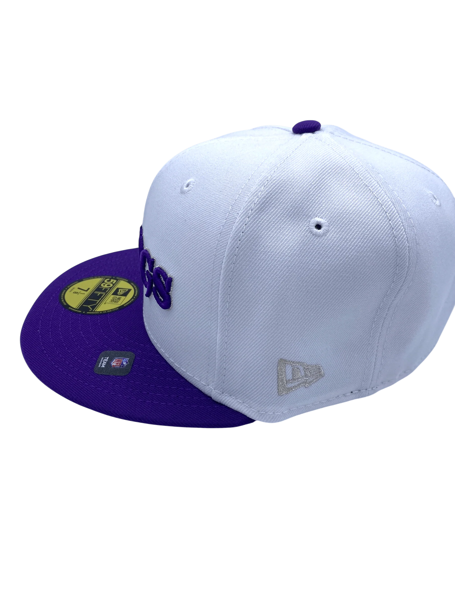 Minnesota Vikings New Era White/Purple Custom WW 2.0 Side Patch 59FIFTY Fitted Hat - Men's - Image 7