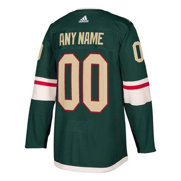 Adult Minnesota Wild adidas Men's Green Adizero Authentic Custom Jersey - Men's - Image 3