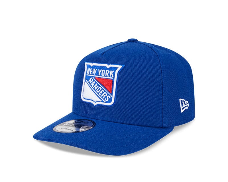 Adult New York Rangers New Era Blue A-Frame 9FIFTY Adjustable Snapback Hat - Men's