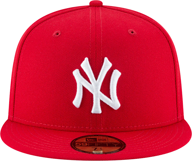 Adult New York Yankees New Era Red and White Collection 59FIFTY Fitted Hat - Men's - Image 3