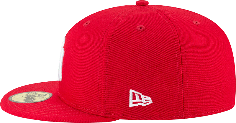 Adult New York Yankees New Era Red and White Collection 59FIFTY Fitted Hat - Men's - Image 4