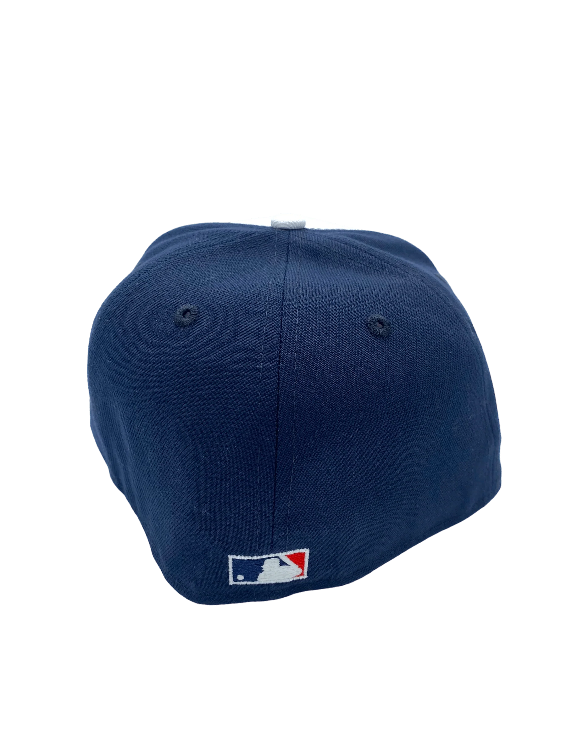 Adult New York Yankees New Era White/Navy Custom Combo Side Patch 59FIFTY Fitted Hat - Men's - Image 6