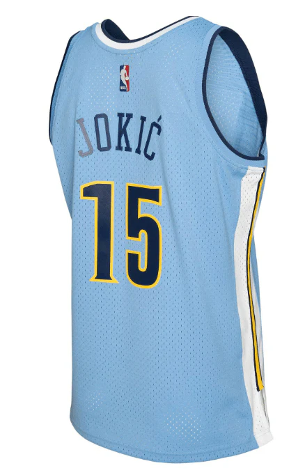 Adult Nikola Jokic Denver Nuggets Mitchell & Ness 2016 Light Blue Throwback Swingman Jersey - Men's - Image 2