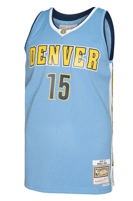 Adult Nikola Jokic Denver Nuggets Mitchell & Ness 2016 Light Blue Throwback Swingman Jersey - Men's - Image 3