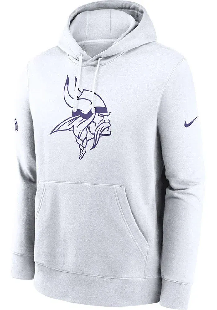 Nike Minnesota Vikings White Winter Warrior Club Fleece Hoodie - Men's