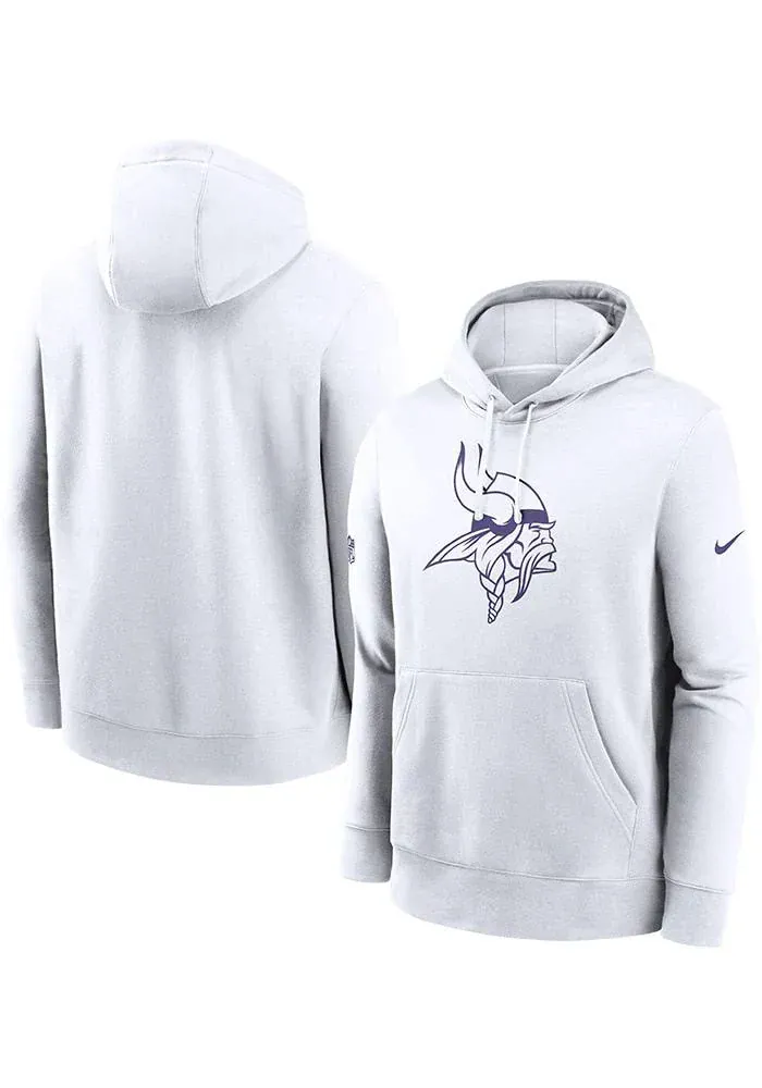 Nike Minnesota Vikings White Winter Warrior Club Fleece Hoodie - Men's - Image 2