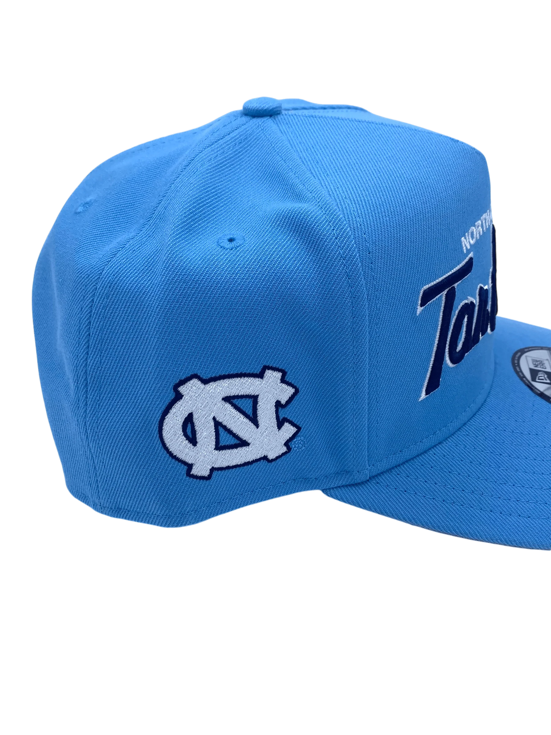 Adult North Carolina Tar Heels New Era Light Blue Script A-Frame 9FIFTY Adjustable Snapback Hat- Men's - Image 2