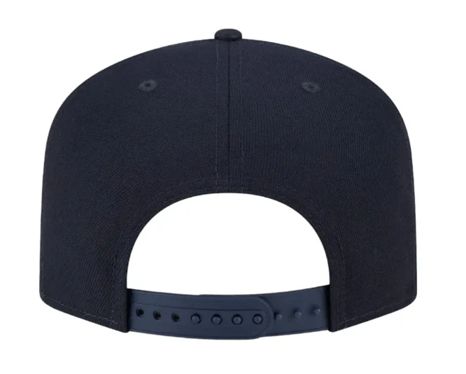 Adult Notre Dame Fighting Irish New Era Navy Script A-Frame 9FIFTY Adjustable Snapback Hat- Men's - Image 2