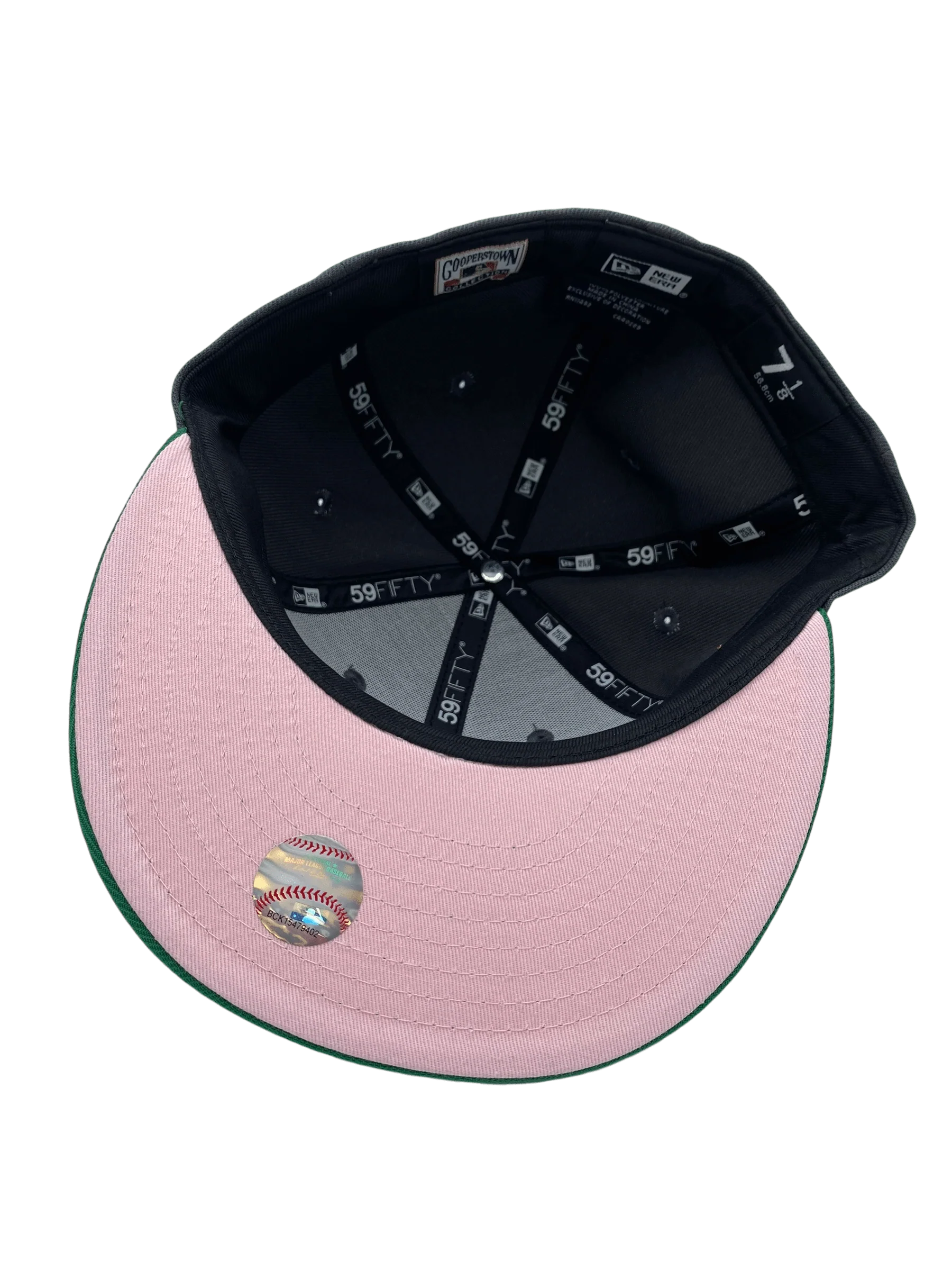 Adult Oakland Athletics New Era Gray Pinky Custom Side Patch 59FIFTY Fitted Hat - Men's - Image 2