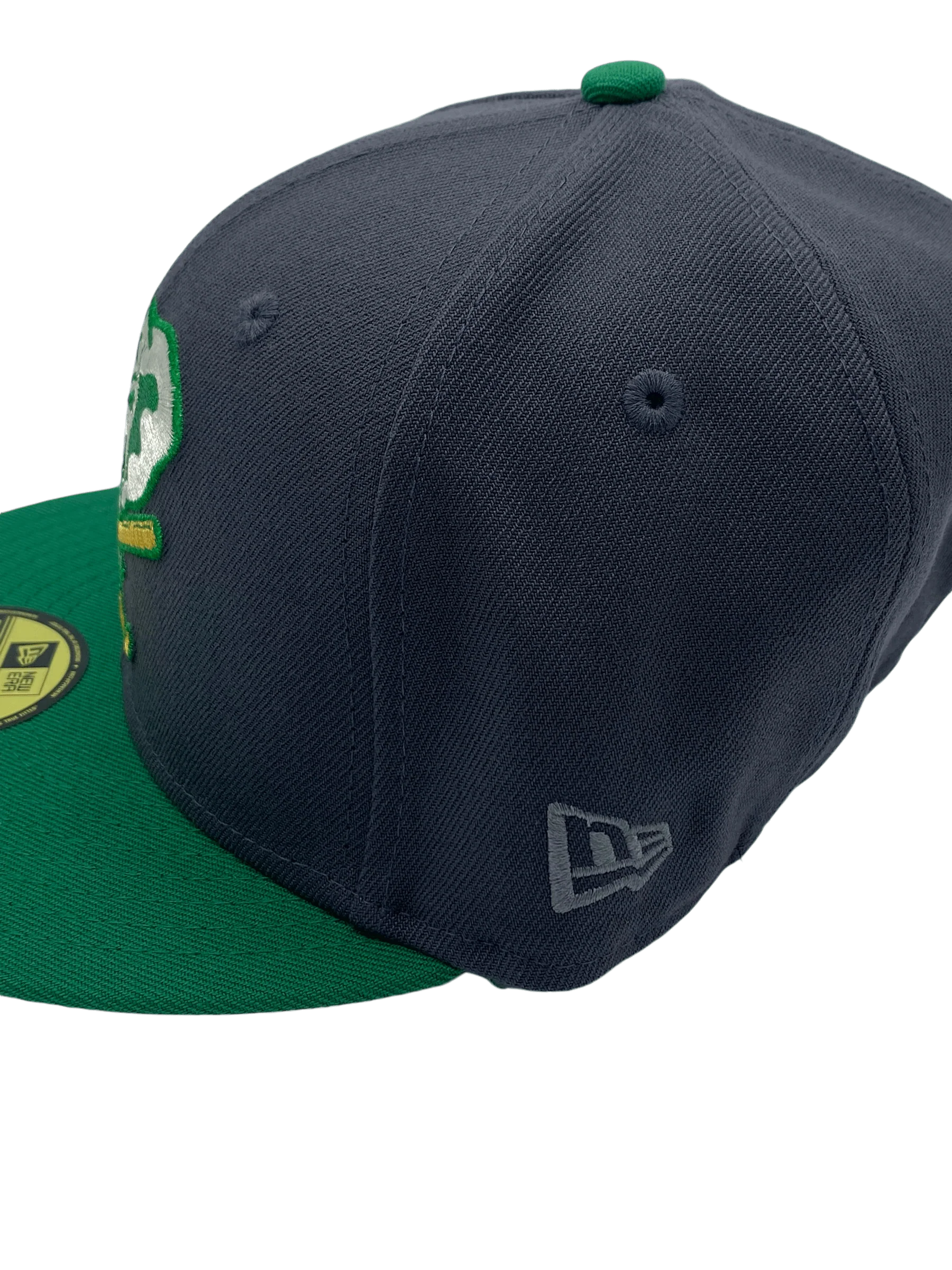 Adult Oakland Athletics New Era Gray Pinky Custom Side Patch 59FIFTY Fitted Hat - Men's - Image 6