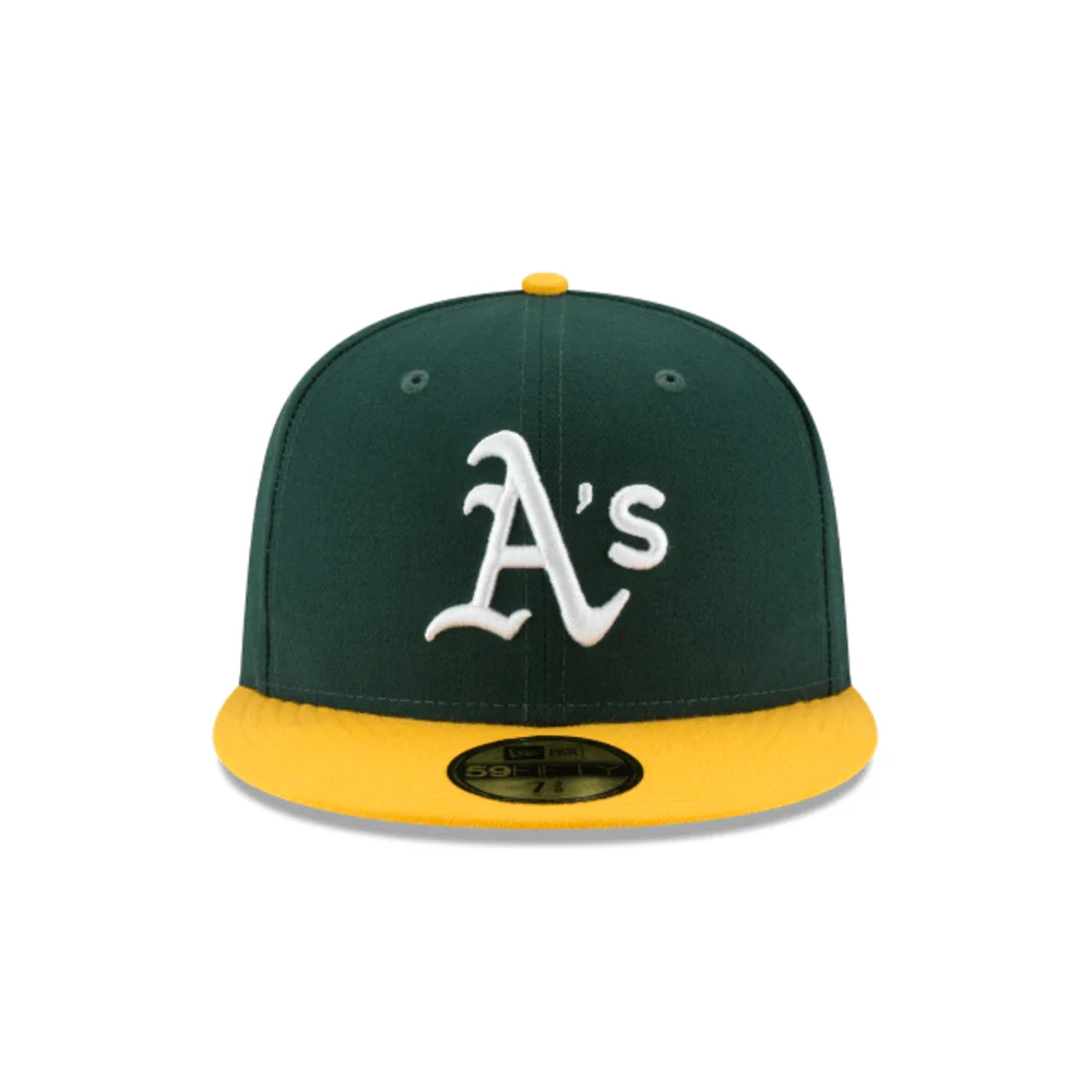 Adult Oakland Athletics New Era Green/Yellow Home Authentic Collection On-Field 59FIFTY Fitted Hat - Men's - Image 4