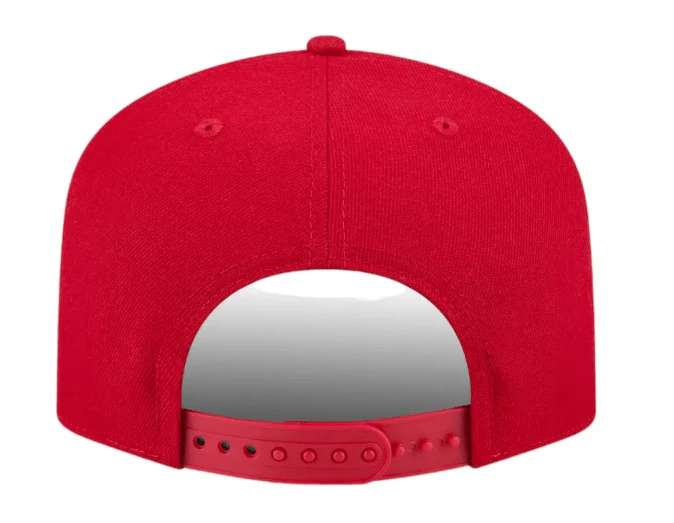 Adult Ohio State Buckeyes New Era Red Script A-Frame 9FIFTY Adjustable Snapback Hat- Men's - Image 2