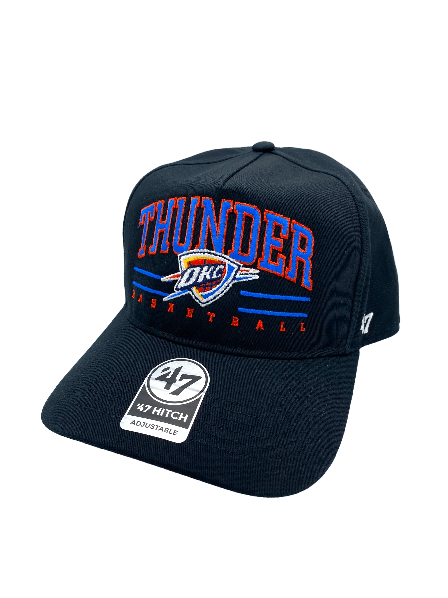 Adult Oklahoma City Thunder '47 Black Roscoe Hitch Adjustable Snapback Hat - Men's - Image 3