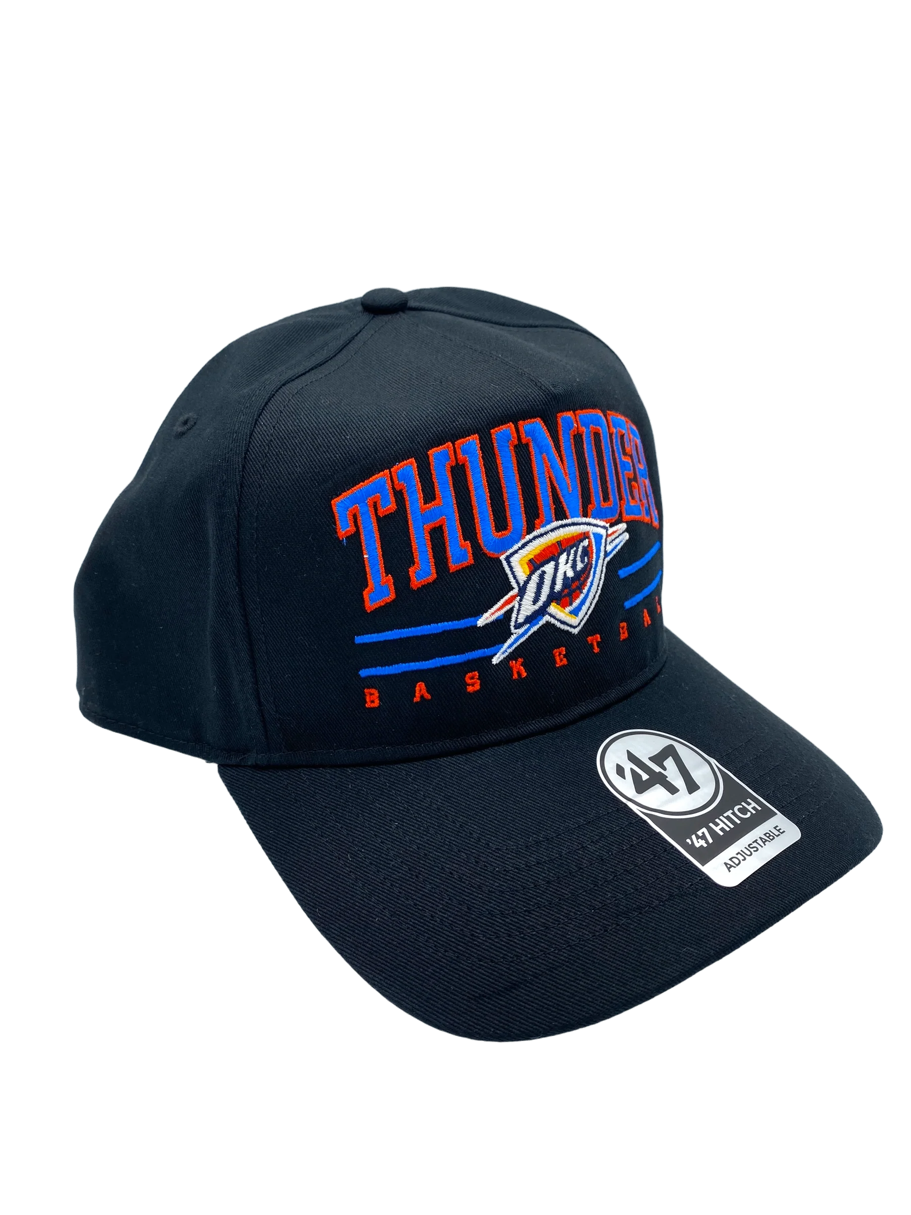 Adult Oklahoma City Thunder '47 Black Roscoe Hitch Adjustable Snapback Hat - Men's - Image 4