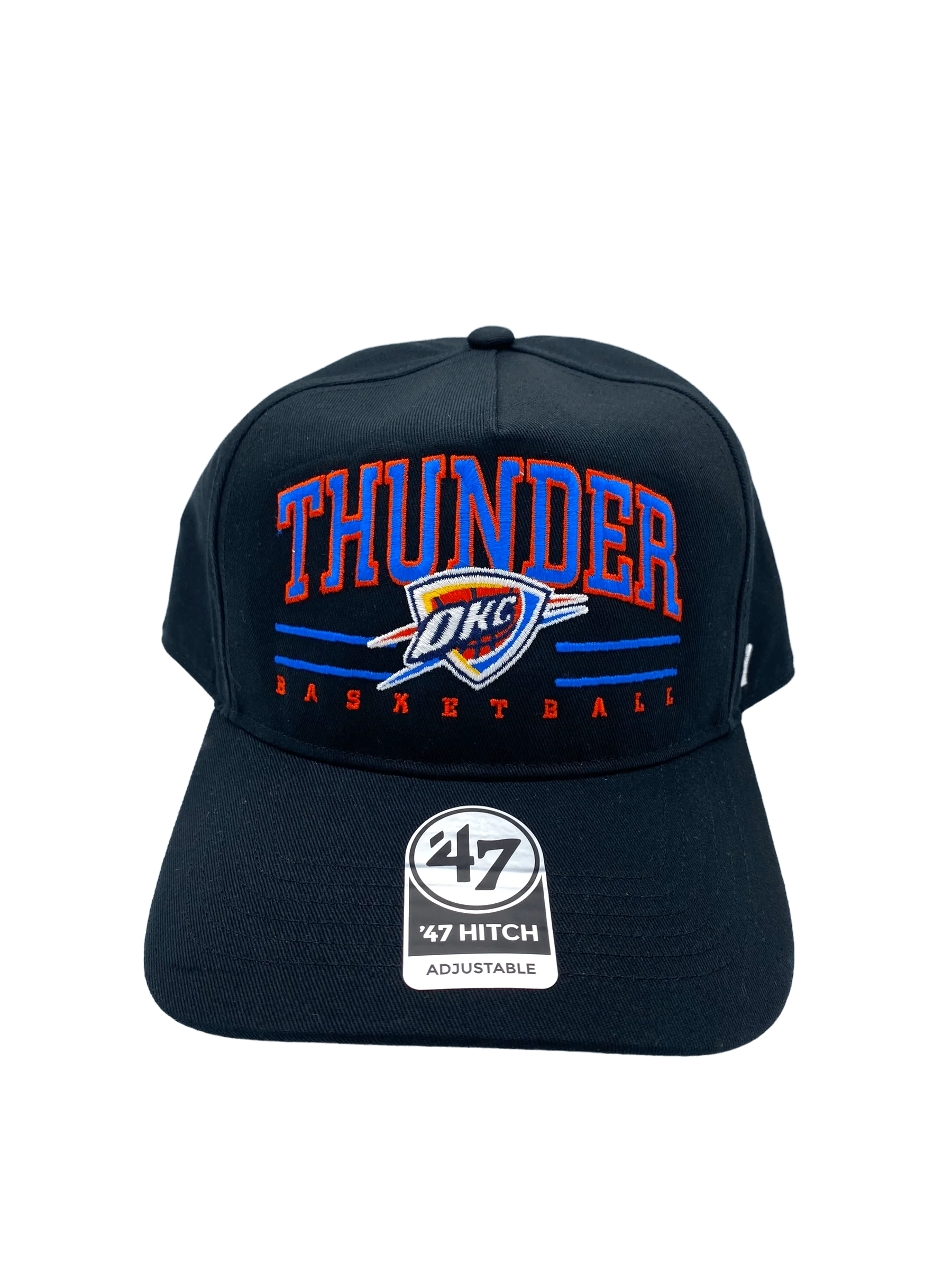 Adult Oklahoma City Thunder '47 Black Roscoe Hitch Adjustable Snapback Hat - Men's - Image 5