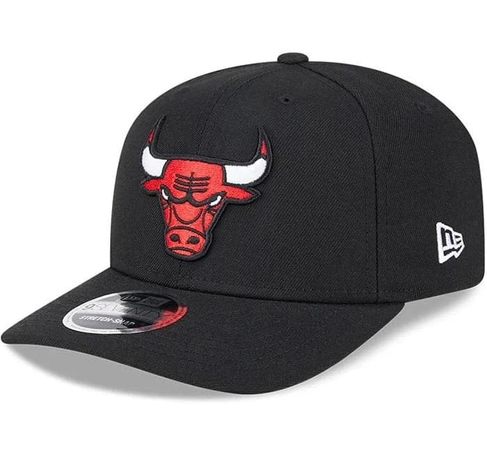 Adult Chicago Bulls New Era Black Basic 9SEVENTY Stretch-Snapback Hat - Men's