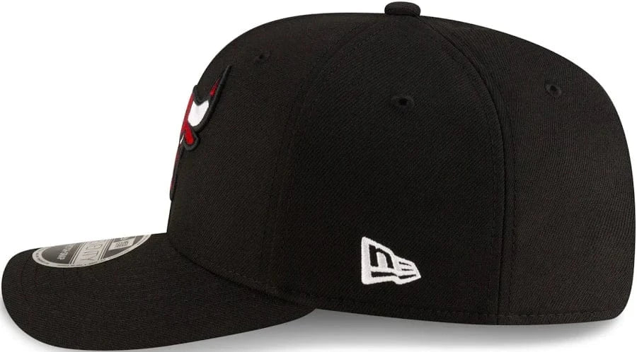 Adult Chicago Bulls New Era Black Basic 9SEVENTY Stretch-Snapback Hat - Men's - Image 3