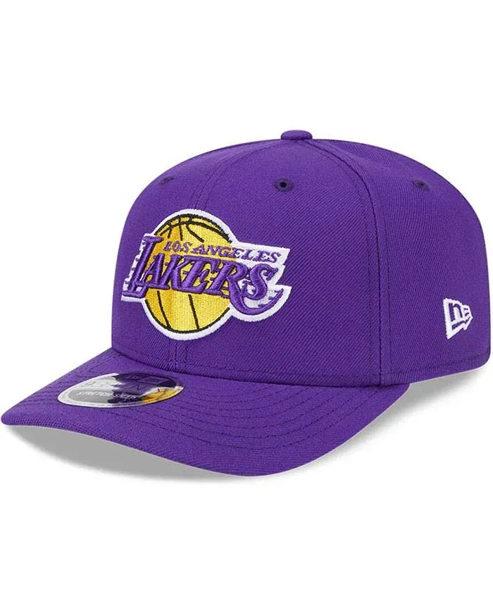 Adult Los Angeles Lakers New Era Purple Basic 9SEVENTY Stretch-Snapback Hat - Men's