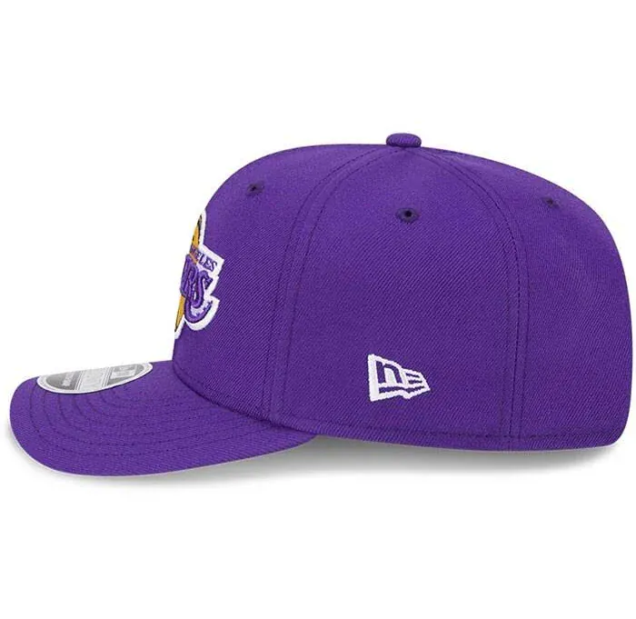 Adult Los Angeles Lakers New Era Purple Basic 9SEVENTY Stretch-Snapback Hat - Men's - Image 3