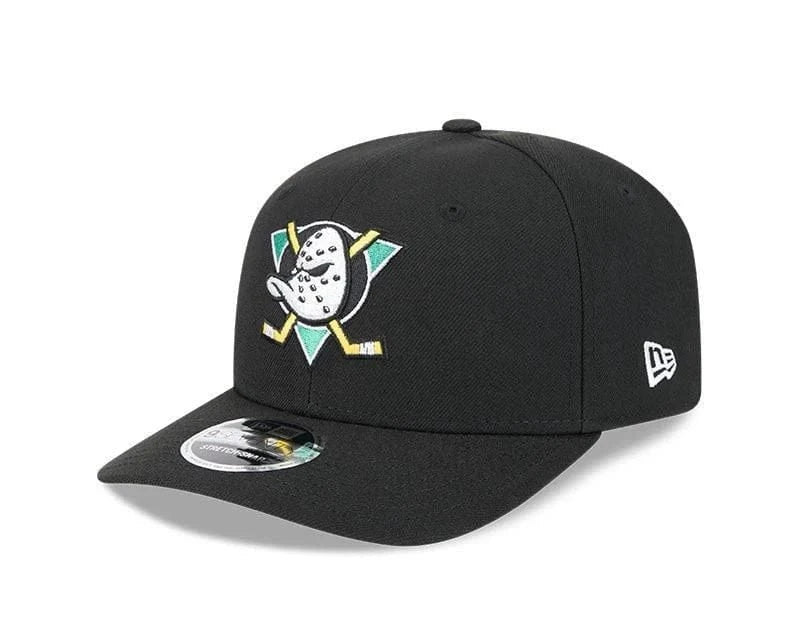 Adult Anaheim Ducks New Era Black Basic 9SEVENTY Stretch-Snapback Hat - Men's