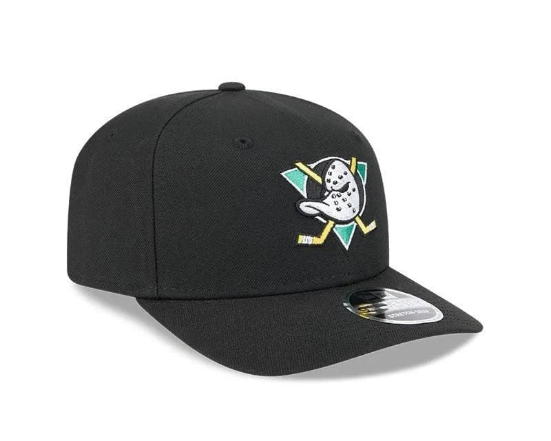 Adult Anaheim Ducks New Era Black Basic 9SEVENTY Stretch-Snapback Hat - Men's - Image 2
