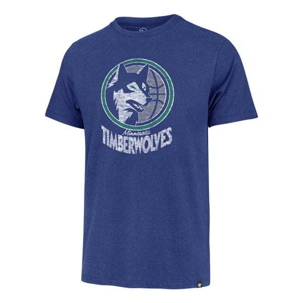 Adult Minnesota Timberwolves Blue '47 Brand Retro Logo Franklin T-Shirt - Men's
