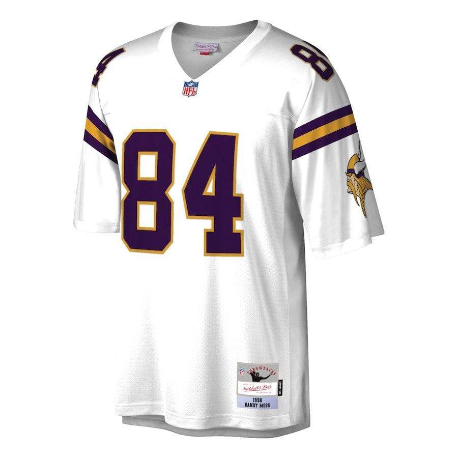 Adult Randy Moss Minnesota Vikings Mitchell & Ness NFL 1998 White Throwback Jersey - Men's - Image 3