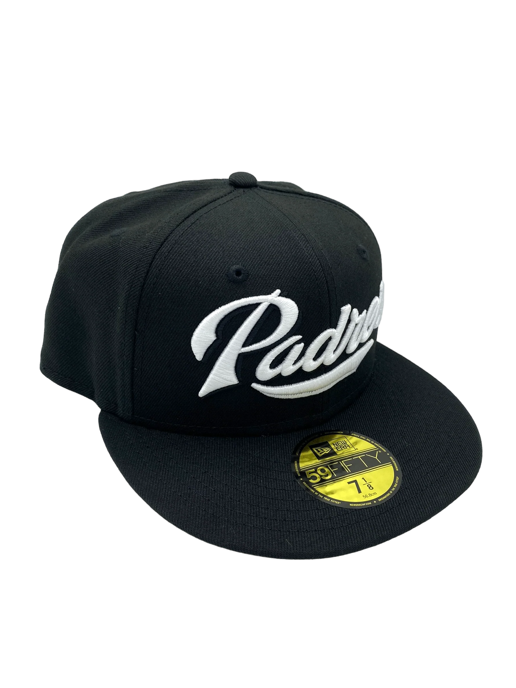 Adult San Diego Padres New Era Black/White Scripts 59FIFTY Fitted Hat - Men's - Image 4